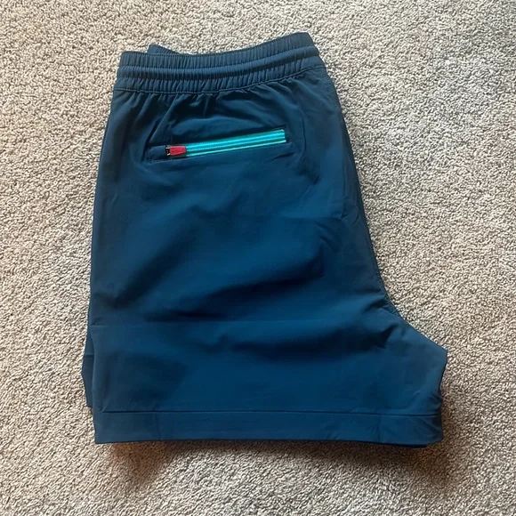 NWT Topo Designs Women's Global Shorts - Pond Blue, Large -Travel, Hiking, Sport - Picture 9 of 10